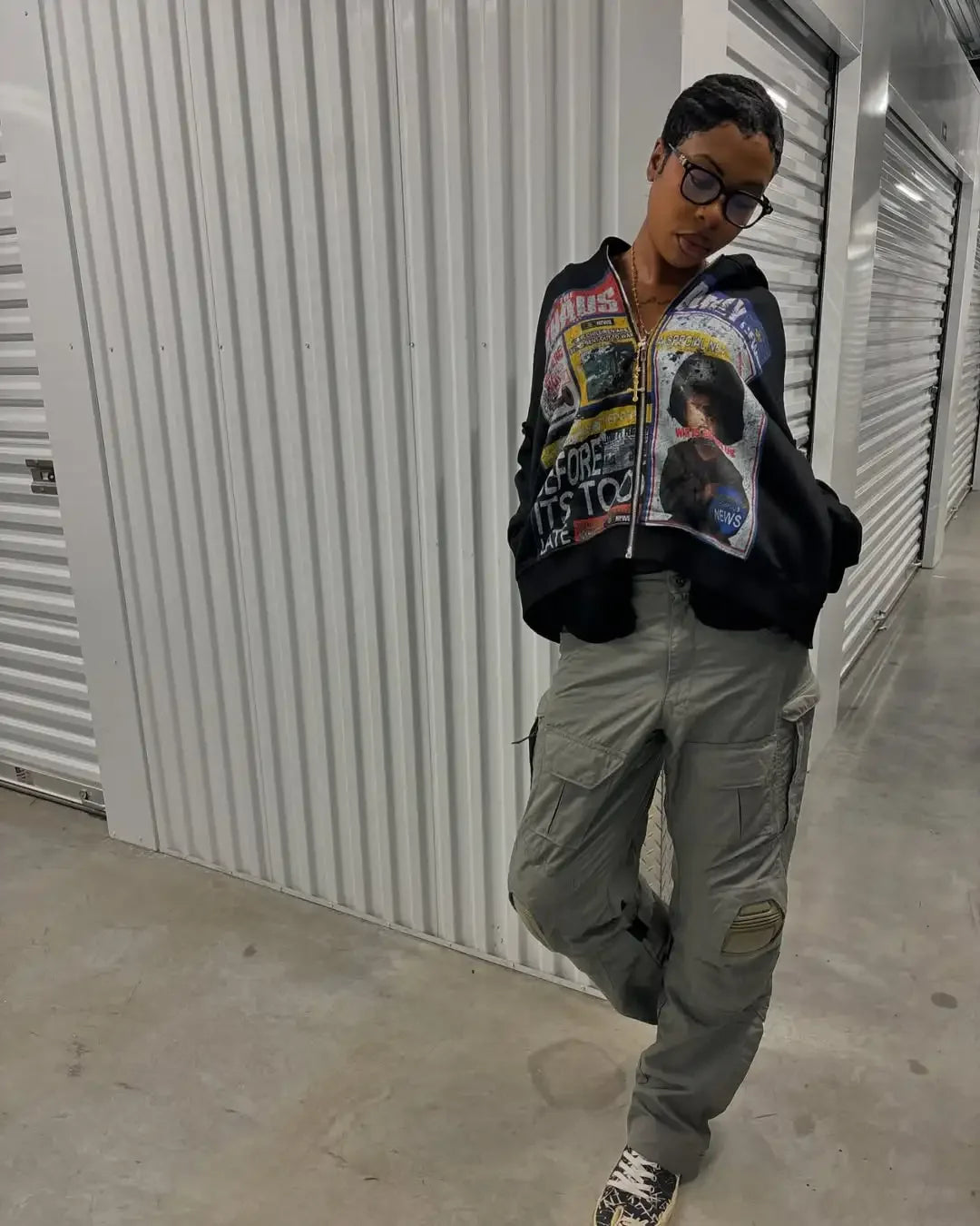 'Stop The War' Acid Wash Zip up