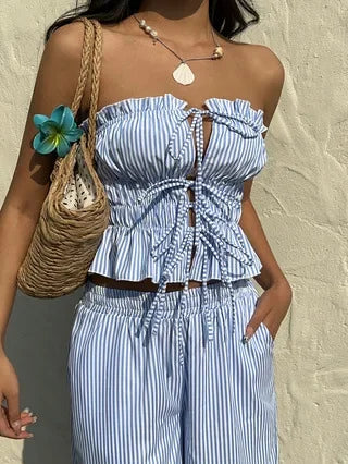 Strapless Lace Up