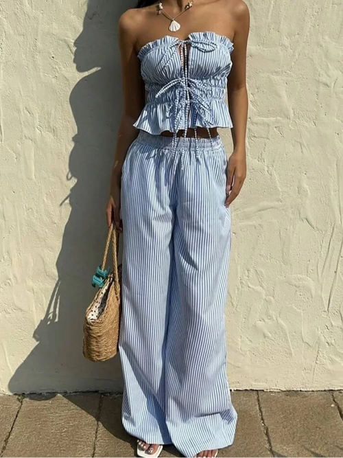 Strapless Lace Up