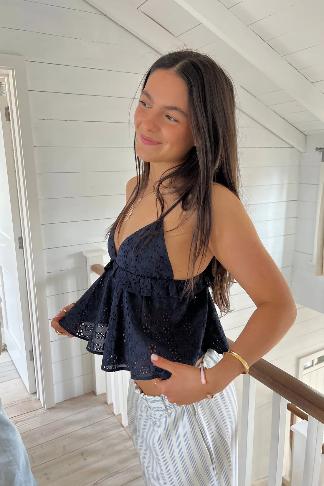 Navy Lazy Starlet Blouse